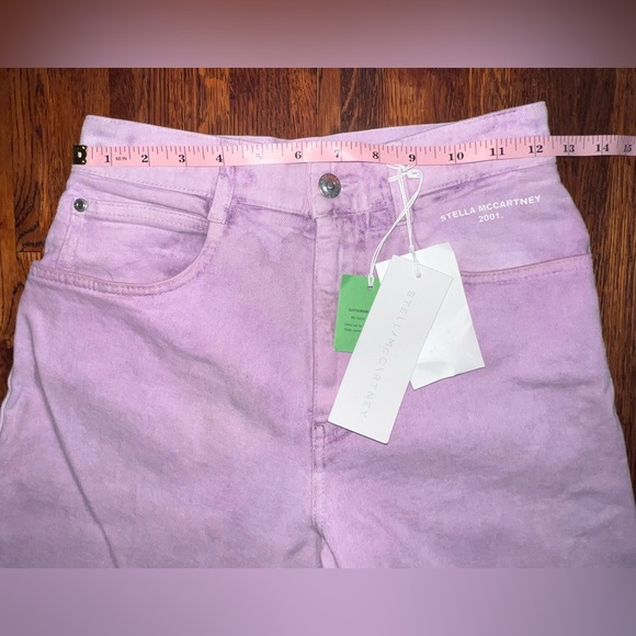 STELLA MCCARTNEY Purple Recycrom Wide Leg Jeans in Lilac Purple Size 25 - Picture 7 of 12